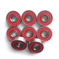Custom fast speed skateboard bearing 608 2rs with Red rubber seals